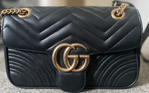 Gucci marmont black leather - gucci,