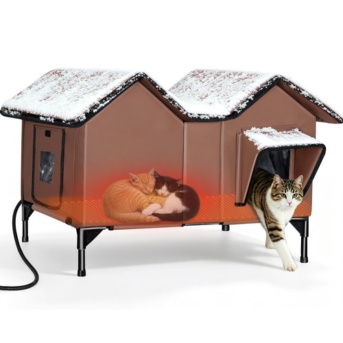 Large heated outdoor cat - large,