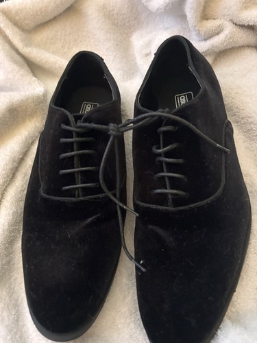 Men black suede - black, tie