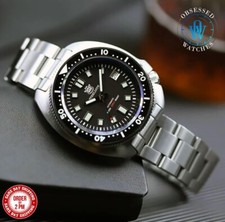 STEELDIVE SD1974 Black "Captain Willard" Automatic Dive Watch Seiko NH35 UK