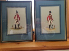 Two Collectable Military Guard Pictures , Prints, Framed