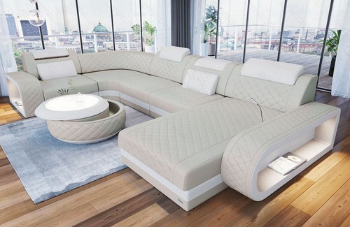 Leather sofa living area - sofa,