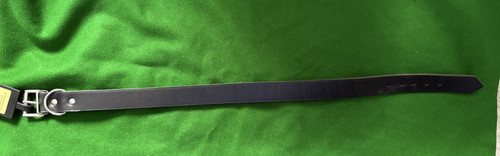 Black leather traditional dog - black,