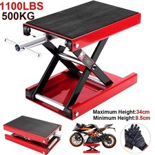 500KG Motorbike Motorcycle Table Bench Workshop Scissor Lift Jack Stand Paddock