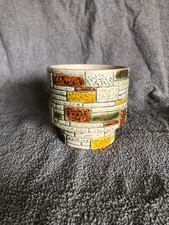 Vintage Sylvac Mid Century Brick Stone Wall Planter Vase 1960s Design 3808
