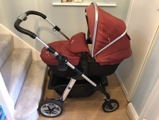 Silver Cross Pioneer Travel System, Chrome and Vintage Red 