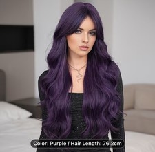 Long Hair Purple Stylish Chic