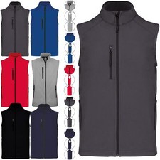 Mens Soft Shell Fleece Lined Gilet Bodywarmer Waterproof Windproof Outdoor Work