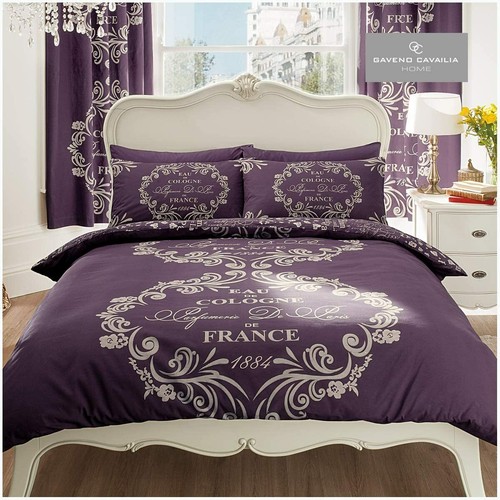 Printed purple duvet - printed,