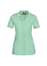 Ladies Nurse Tunic  Healthcare hospital Dental Doctor Mint Green With White Trim