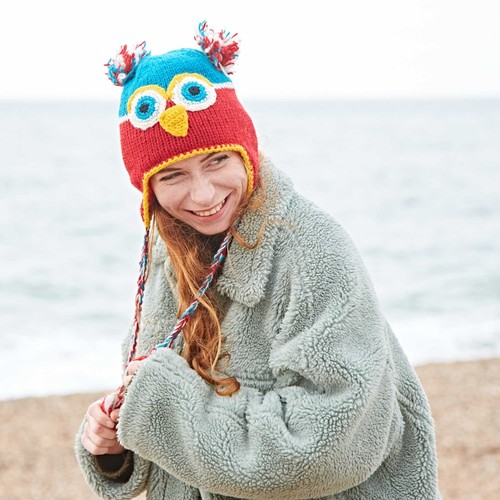 Hand knitted woolly colourful - hand,