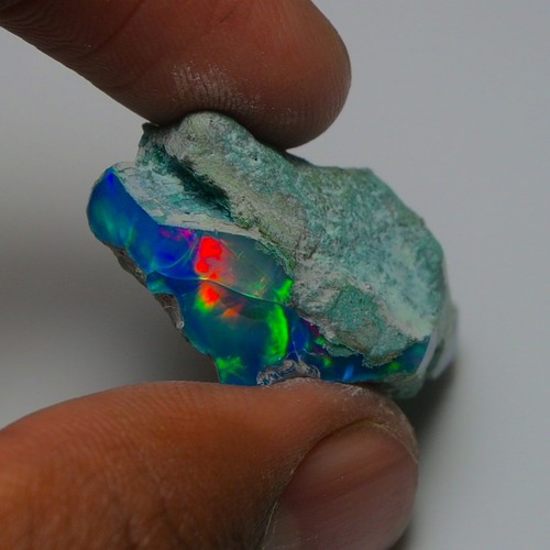 Smooth blue opal - blue, 25.00