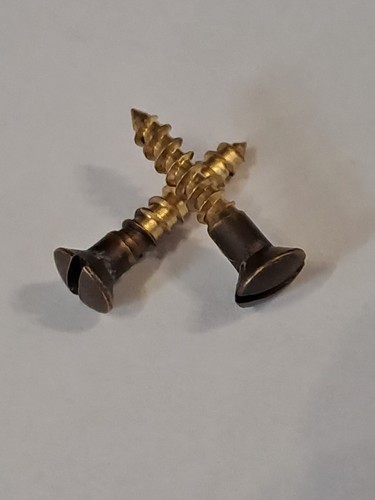 Brass wood screws - brass, raised