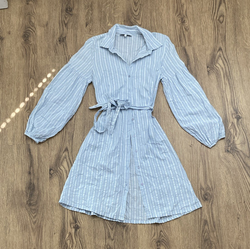 Next blue white striped - white,