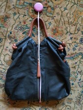 Black leather bucket - bag, betty