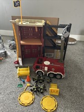 Imaginext Fire Station And Fire Engine Truck Bundle With Figures And Accessories