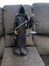 Nemesis Now Final Check In Grim Reaper Death with Scythe & Scales Goth Gift 20cm