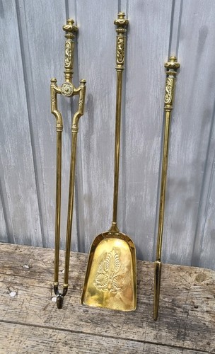 Antique heavy brass - 3, piece