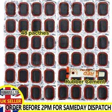 48 Puncture patches + Glue BIKE TYRE TUBE BICYCLE REPAIR TOOL KIT CYCLE PATCHES