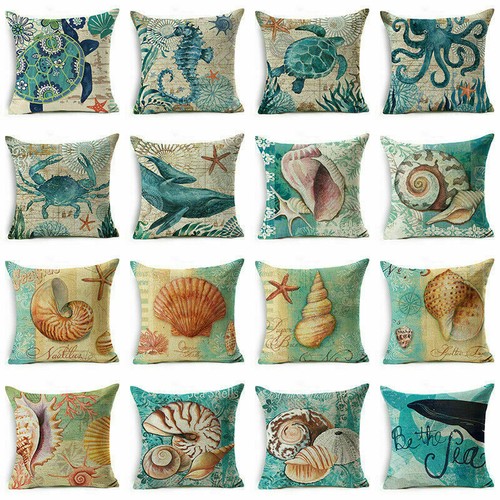 New cushion cover retro sea - new,