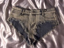 Waist Hot Pants Mini Jeans
