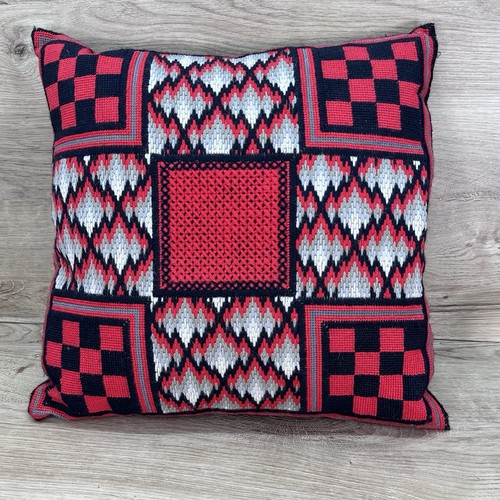 Vintage woolwork geometric - vintage,