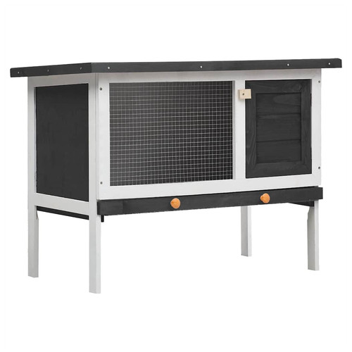 Rabbit hutch grey wood - rabbit,