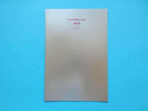 Brochure price list - brochure/price, list-porsche