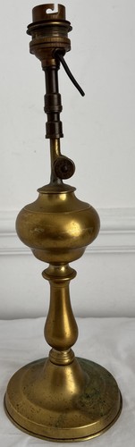 Vintage french brass oil - vintage, lamp