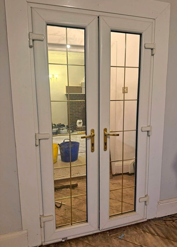 Upvc white double french doors - double,