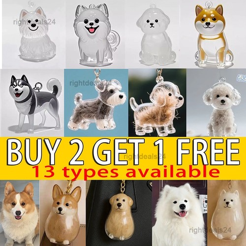 Dog hair storage box keychain - dog,