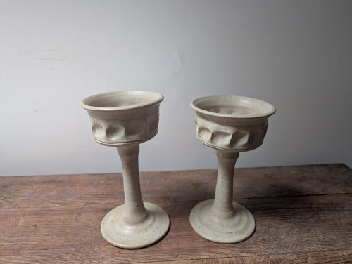 Studio pottery handmade - pottery, pair