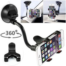 360° Car Windshield Mount Cradle Holder Stand For iPhone Mobile Cell Phone GPS