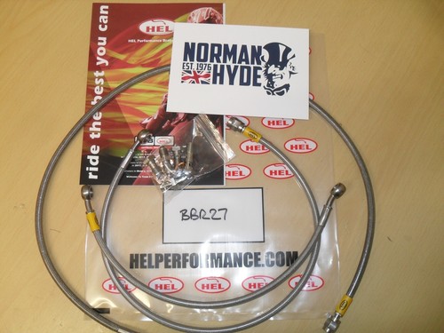 Stainless brake hose kit twin - hose,