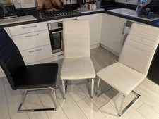 6 Faux Leather Silver Frame