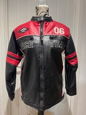 Vintage Rebel Leather Motorbike jacket - suitable for up to 158cm Unisex66cmlong