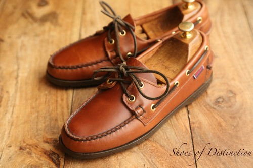 Sebago tan brown leather boat - sebago,