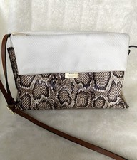 Fiorelli Bag Medium Snake Print Brown Cream Shoulder Strap