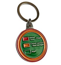 Tyre Tread Depth Gauge Measure Tool Round Keychain Truck HGV Pro-B Lulee UK