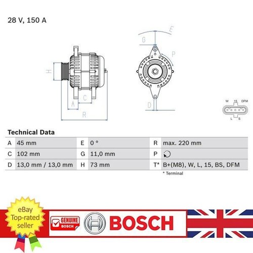 Bosch alternator for volvo - bosch,
