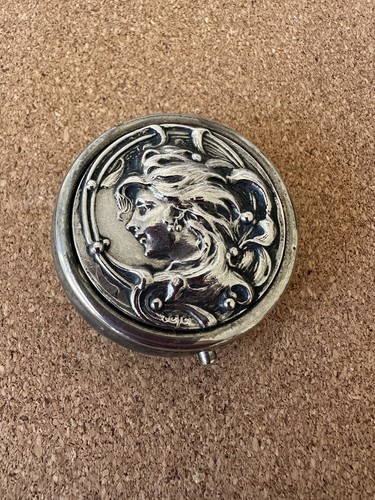 Art nouveau lady silver plated - art,