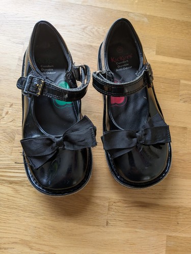 Girls kickers black patent - black,