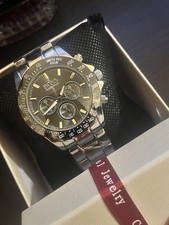 Silver with Black Dial Hugo Boss Watch Men's