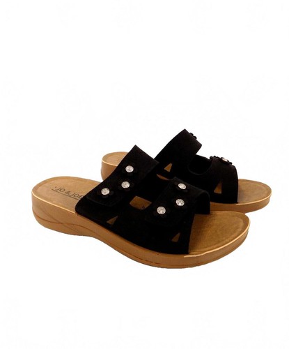 Black flat sandals wide fit - flat,