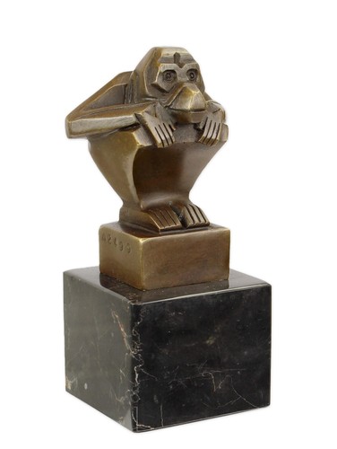 Bronze sculpture monkey - , after