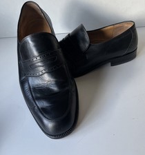 Men's Bally Leather Loafer Shoes Size UK 9 Perego Made In Italy  Slip On Vgc