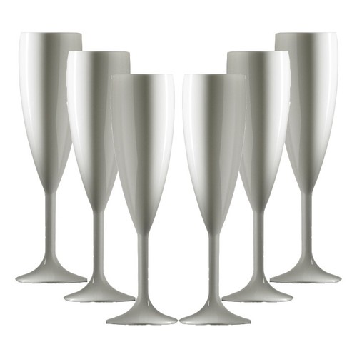 White polycarbonate champagne - white,