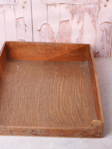 Vintage wooden desk tray - wooden, |