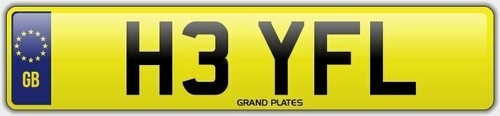 Initials number plate - initials,