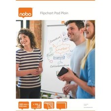 Nobo Flipchart Plain Pad A1 Presentation Office Stationery 100 Sheets 2 Pack